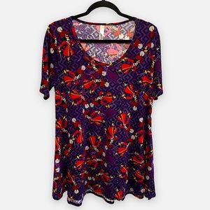 LuLaRoe Perfect-T Captain Hook Print Disney Tee